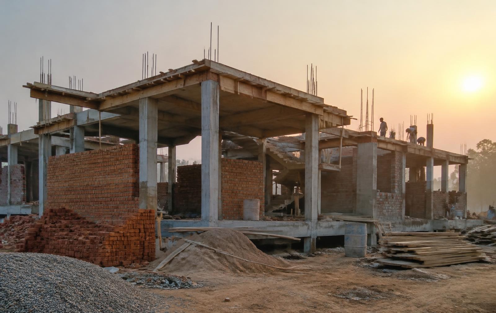 Construction on site